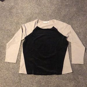 Denim & Co Velour Raglan Top